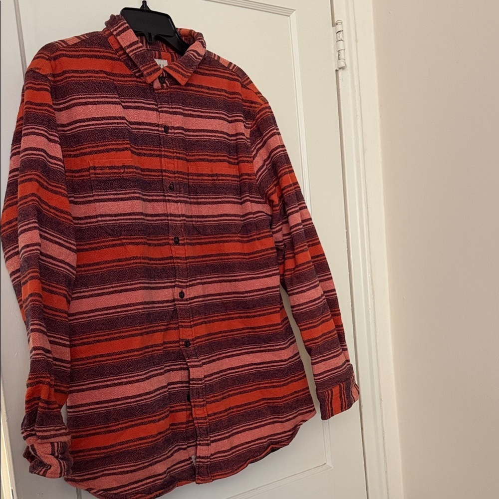 jachs Striped Red and Black Men's Shirt size: XXL
